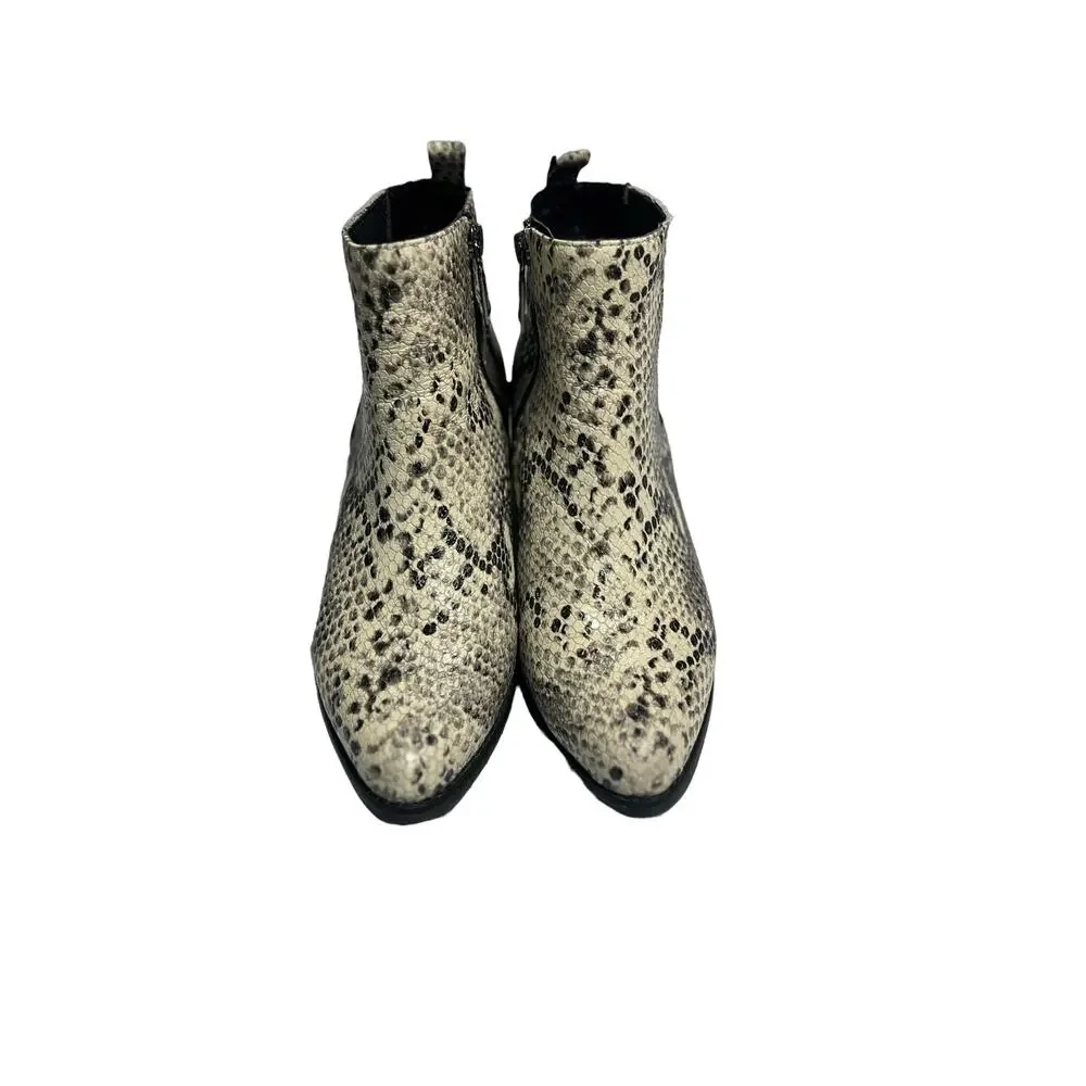 Blondo Elvina Waterproof Faux Snakeskin Booties 7